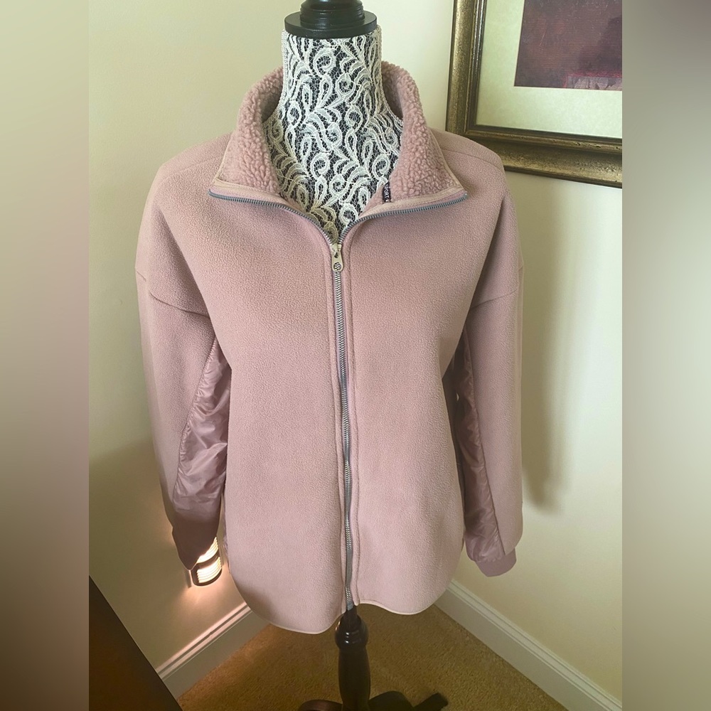 H&M Sport Rose Pink Zip Up Fleece Jacket